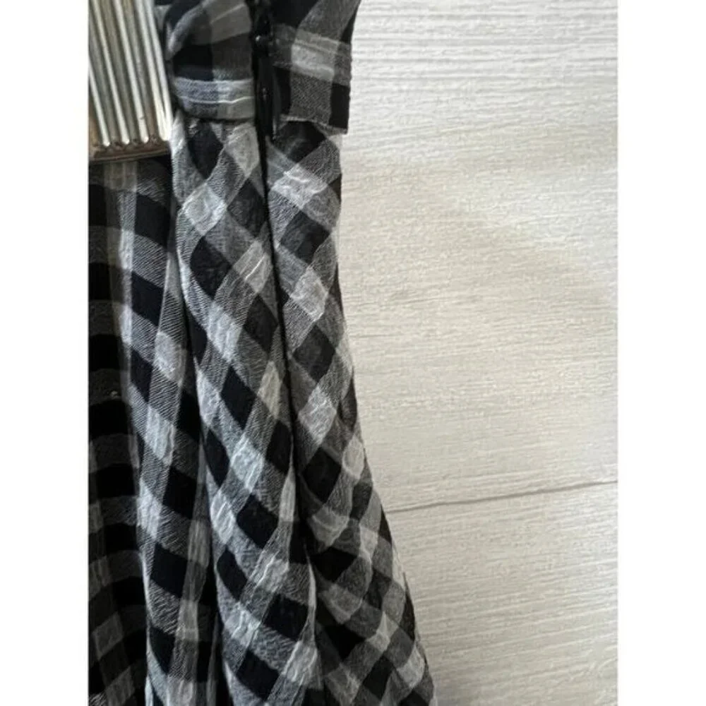 Glamorous Gingham Lightweight‎ A-Line Flare Midi Skirt Size 2